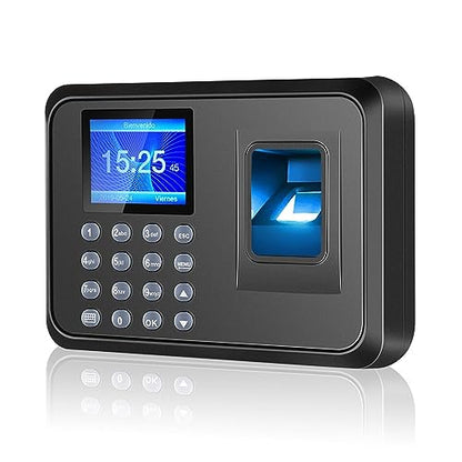 Clocking in Machine for Employees Small Business Biometric Fingerprint Keypad System Electronic USB Time Clock Recorder Attendance Machine Fingerprint Attendance Machine,