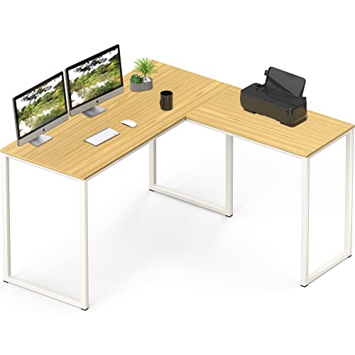 SHW Mission 48 x 48 L-Shape Home Office Computer Desk, Oak - color: Oak, size: 48-Inch L-Shaped