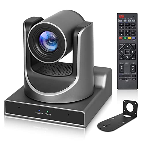 PTZ Camera, NDI Camera Support 30X Optical Zoom Video/POE/Network IP Live Streaming, Simultaneous 3G-SDI and USB Video Output for Conferences, Church, Teaching - size: 30X-NDI-Black