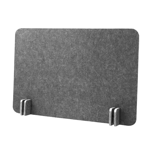 Generic Desk Divider Acoustic Partition Table Divider Felt Soundproof Panel Lightweight Removable Privacy Screen Freestanding Design Suitable for Office Recep, Dark Gray 40x50 cm - color: Dark Gray 40x50 Cm
