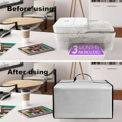 Waterproof Dust Cover for HP DeskJet 4255e/ DeskJet 4155e Printers | Anti-Static Waterproof Printer Covers,Universal Case Protector for Printers(Cover Only) - color: Silver
