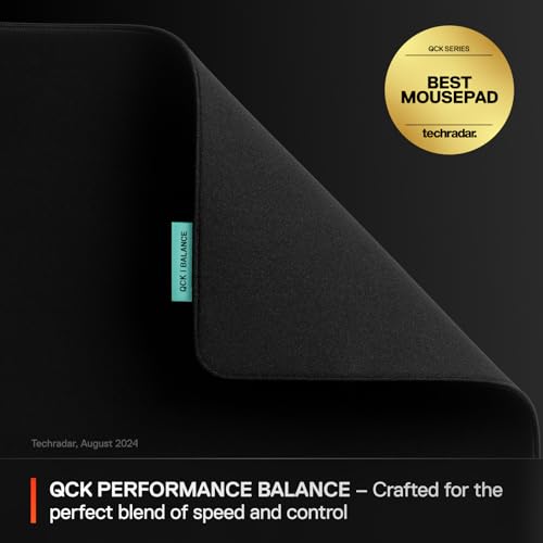 SteelSeries QcK XL Performance Balance Gaming Mousepad — Extra Density for a Smooth Glide — Low-Profile Edge Stitching — Non-Slip Neoprene Rubber Base — 15.75 x 34.43 inch — FPS, MOBAs, RTS, MMO - size: XL, style: Balance