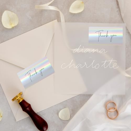 2x4 Inch Holographic Thermal Labels, Silver Direct Thermal Stickers Label, Self-Adhesive Glitter Thermals Printer Sticker Labels, Perforation Line Design- 200Pcs/ 1 Roll - color: Holographic Silver, size: 2*4 inch