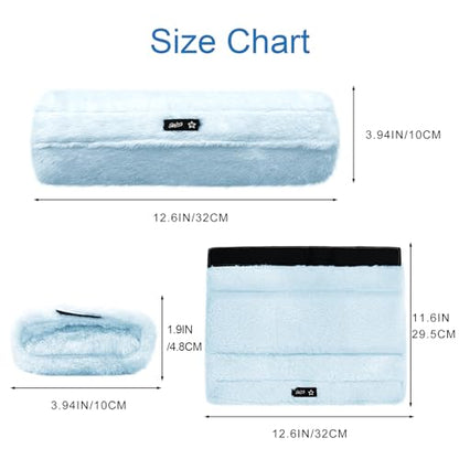 SPRING SEAON Wheelchair Armrest Pads Covers Fuzzy Desk Chair Arm Pads Soft - color: Light Blue