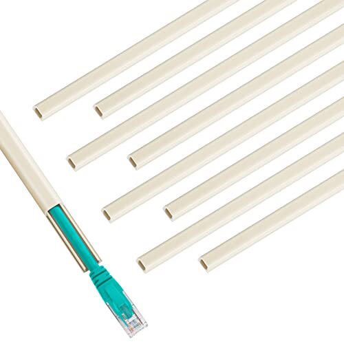 One Cord Cover Wall 153in(9X L17in) - Mini Wire Hider, Wire Cover for Hiding Speaker Wire, Baby Monitor Cord - Paintable Wire Channel for Cable Concealer, W0.5in H0.3in, CMR05 Beige - color: Beige, size: W0.5in X H0.3in X L153in