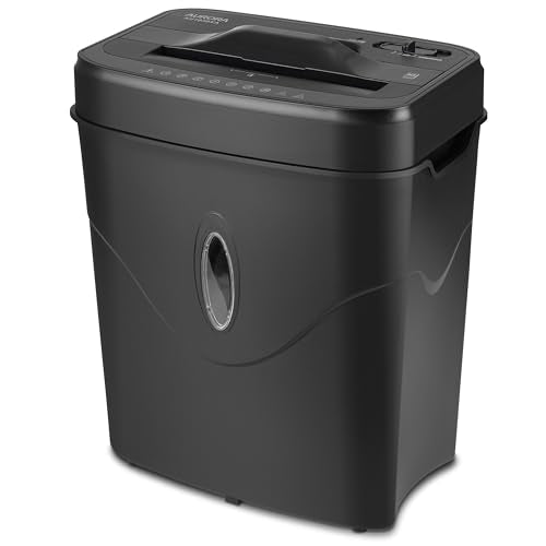 Aurora AU1030XA 10-Sheet Crosscut Paper/Credit Card Shredder with 4.4-Gallon Wastebasket - color: Black, size: 10-Sheet CrossCut (New Model)