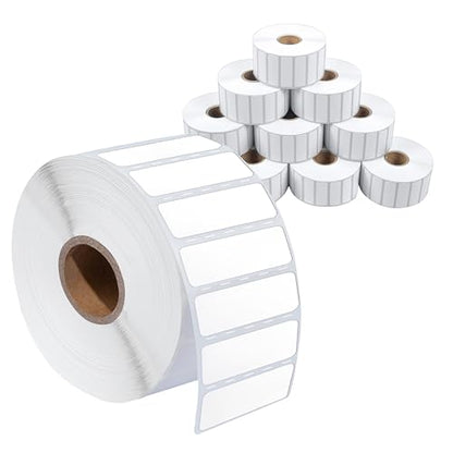 1.5" X 0.5" Direct Thermal Labels (23500 Count, 10 Rolls) | Barcode Stickers, File Folder Labels, Shelf Edge Identification - Compatible With Zebra Printers, NOT Rollo Compatible - size: 1.5" X 0.5"