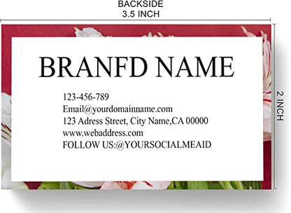 Custom Printed Business Cards - 3.5" x 2" 200 Pcs Premium Custom Cards for Business with Single or Double Sided Personalized No Additional Charge - color: Clear
