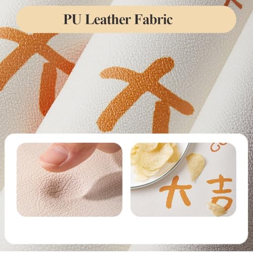 Retro Round Table Cover Protector, Waterproof PU Leather Table Mat Tablecloth Pad for Dining Coffee Table Writing Desk(I,50cm(20in)) - color: I, size: 50cm(20in)