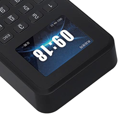 Fingerprint Time Clock, Fingerprint ID Card Password Time Attendance Machine, Office Time Card Machine Automatic Punch, 2.4in Screen Voice Prompt