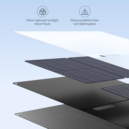 HOWEASY Portable Power Station 260W,Foldable 60W Solar Panel - color: Gray Orange