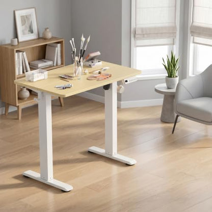 Claiks Electric Small Standing Desk, 32x19 Inch, Nature - color: Nature, size: 32 Inch