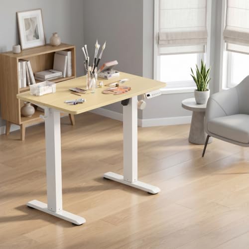 Claiks Electric Small Standing Desk, 35x20 Inch, Nature - color: Nature, size: 35 Inch