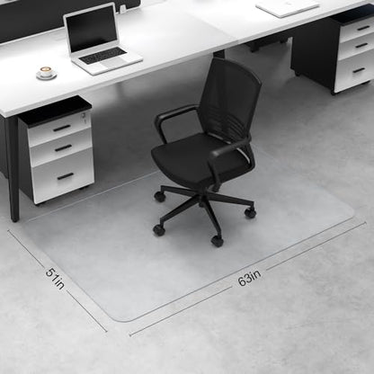 Blvornl Office Chair Mat for Hard Wood Floor, Transparent, 51 X 63in - size: 51 X 63in