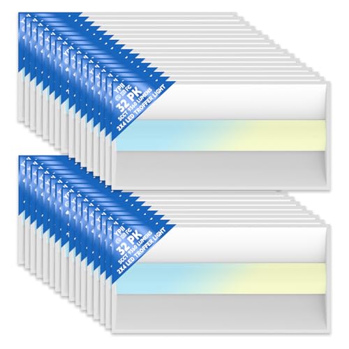32Pack 2x4 FT LED Center Basket Troffer Light, 5CCT Color Tunable 3000/3500/4000/5000/6500K, Watt Adjustable 72W/60/50/40/30W, 0-10V Dimmable Drop Ceiling Lights, 120-277V-ETL Qualified - size: 2X4 32Pack