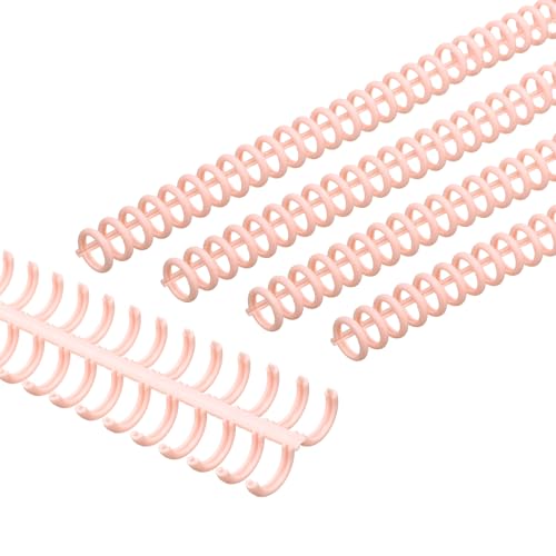 PATIKIL 12mm(1/2") Plastic Spiral Binding Coils, 30 Pcs Binding Spirals 85 Sheet Capacity Binding Spirals for Binding Paper Sheets, Light Pink - color: Light Pink, size: 12mm(1/2")