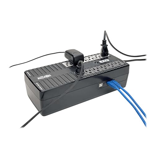 Eaton Tripp Lite Series INTERNET750U Small UPS Battery Backup & Surge Protector, 750VA / 450W, 12 Outlets, Computer Uninterruptible Power Supply Units for PC, 3-Year Warranty & $100,000 Insurance - style: 750VA