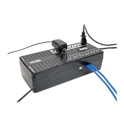 Eaton Tripp Lite Series INTERNET750U Small UPS Battery Backup & Surge Protector, 750VA / 450W, 12 Outlets, Computer Uninterruptible Power Supply Units for PC, 3-Year Warranty & $100,000 Insurance - style: 750VA