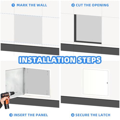 24" x 24" Metal Access Panel, 1MM Thickened Access Panel for Drywall, Aluminum Access Panel for Walls and Ceilings, Rust-Resistant and Easy-to-Install Drywall Access Panel - size: 24in*24in
