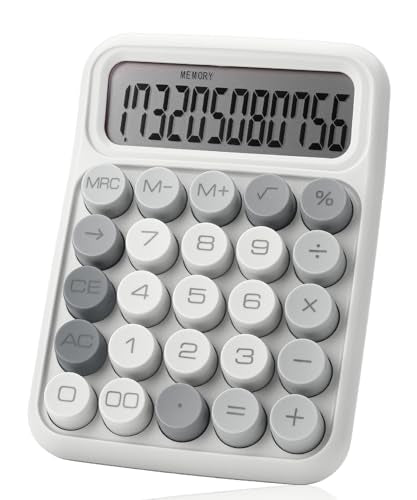Mr. Pen- Mechanical Switch Calculator, 12 Digit Large LCD Display | Gray with Big Buttons, Mechanical Switch Calculator for Home, School, Office - color: Gray