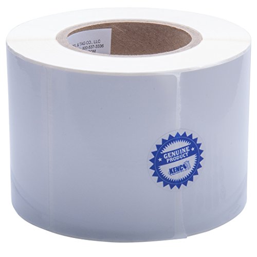Kenco Premium 4" X 3" Roll-Fed Inkjet Labels. Compatible with Primera Color Label Printers and Many Other Printer Brands, Supplied on a 3" Core (High Gloss 1 Pack) - size: High Gloss 1 Pack