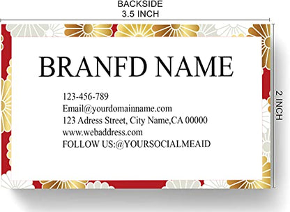 Personalized Business Cards with Design, Custom Business Cards with Your Logo Picture Text -Thick Waterproof Paper Front and Back Sides Printed for Business-200pcs - 3.5" x 2"