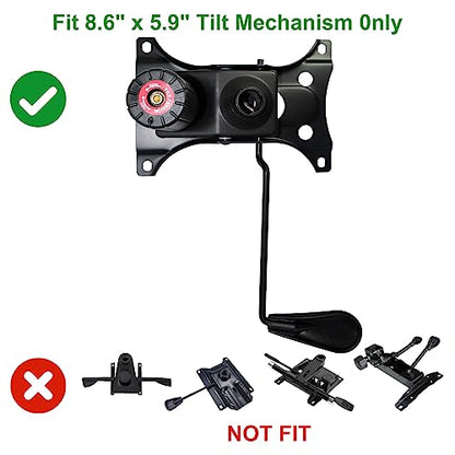 MySit Heavy Duty 300 LBs Office Chair Tilt Mechanism Replacement Parts | 5.9'' x 8.6" Mounting Holes Tilt Control Mechanism(Not Standard Dimension)