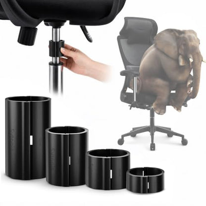 Office Chair Cylinder Replacement - Sytopia Fix Sinking Office Chairs, 4 Pieces Clamps Prevent Office Chair Cylinder from Sinking, up to 5 Inches, No Tools required, Only fits 28mm Piston