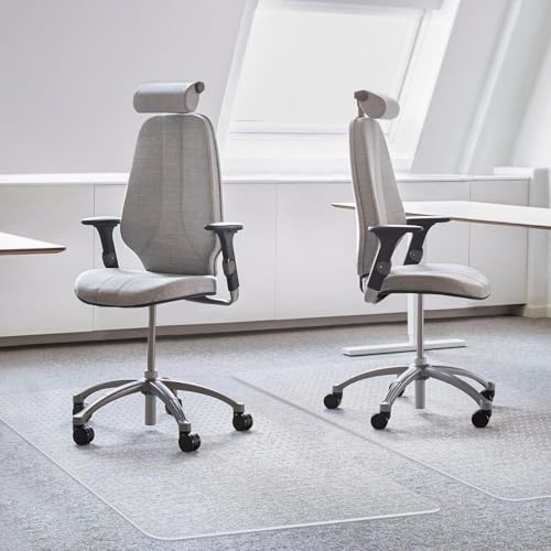 Office Chair Mat for Low-Pile Carpet 36" x 48", 2-Pack Office and Home Set | Clear PVC With Anti-Slip Studs, Prevents Carpet Wear From Rolling Chair Wheels, Smooth Glide Surface For Easy Daily Rolling - size: 2 pcs 36" x 48" (for low-pile carpet)