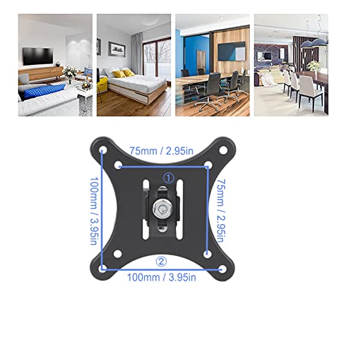 Full Motion TV Wall Mount for 17-22 Inch TVs, Articulating Monitor Bracket with 180 Degree Rotation, Tilt and Swivel Adjustable Arms for Heavy Duty Up to 44lbs