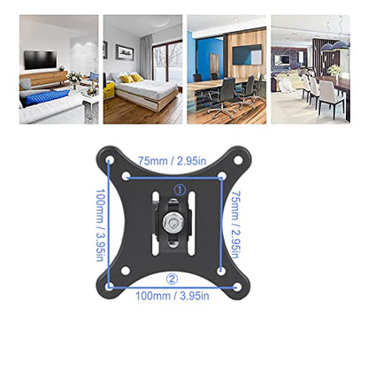 Full Motion TV Wall Mount for 17-22 Inch TVs, Articulating Monitor Bracket with 180 Degree Rotation, Tilt and Swivel Adjustable Arms for Heavy Duty Up to 44lbs