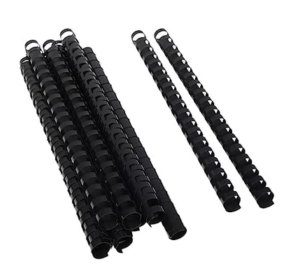 Rayson Plastic Combs Binding Spines, 11/16in. 19-Ring, 140-Sheet Capacity, Black Comb Binding Spines, Max. Binding Letter Size Paper, Box of 100 - size: 11/16", style: Letter - Black