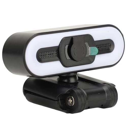 XUMIUZIY 4K Webcam for PC, USB PC Camera with Built in Microphone, Super Bright Fill Light, Auto Beauty, 4K 30FPS Computer Web Camera for Streaming