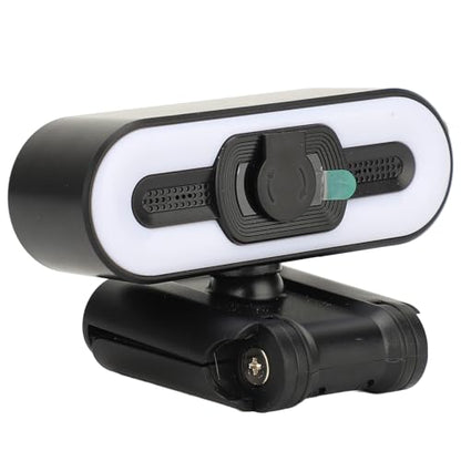 XUMIUZIY 4K Webcam for PC, USB PC Camera with Built in Microphone, Super Bright Fill Light, Auto Beauty, 4K 30FPS Computer Web Camera for Streaming