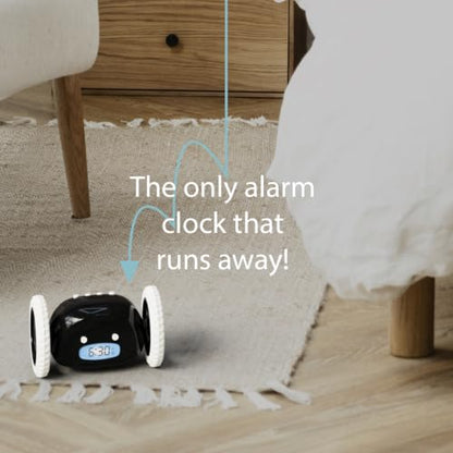 CLOCKY Runaway Digital Loud Rolling Alarm Clock for Heavy Sleeper Adults - color: Black