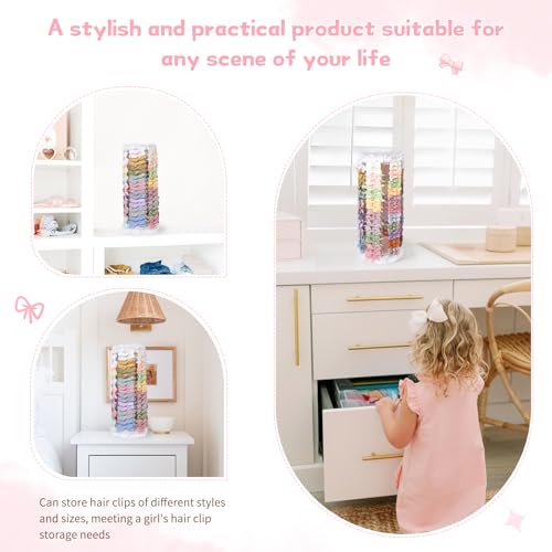POVETIRE Bow Holder for Girls Hair Bows Hair Bow Organizer Pink Wood - color: Pink C
