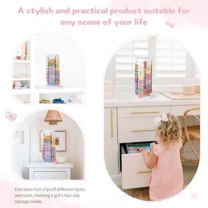 POVETIRE Bow Holder for Girls Hair Bows Hair Bow Organizer Pink Wood - color: Pink C