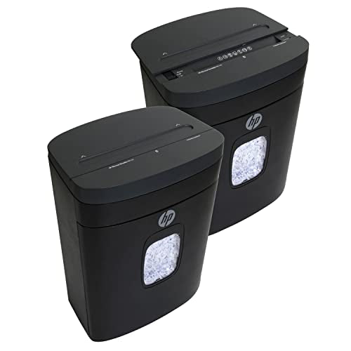 HP - Micro Cut Paper Shredder, 12-Sheet with Slide Top for Office - size: 12 Sheet