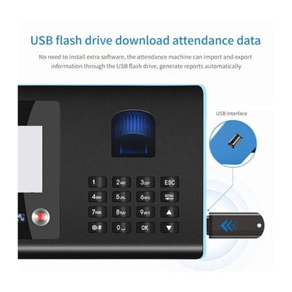 Fingerprint Time Clock, FA01 Attendance Machine Face+ Fingerprint+Password Employee Check-in Device Recognition Apparatus Punch Card Equipment,