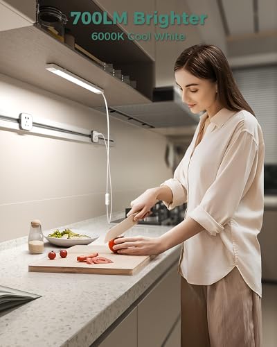 ASOKO 16" Under Cabinet LED Lights Plug in Workbench Light - color: Cool White, size: 16 Inch 1-Bar 1-Pack