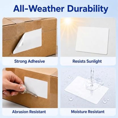 Desktop Thermal Transfer Labels, 4 x 2 in, 4 Rolls - size: 4"x2"