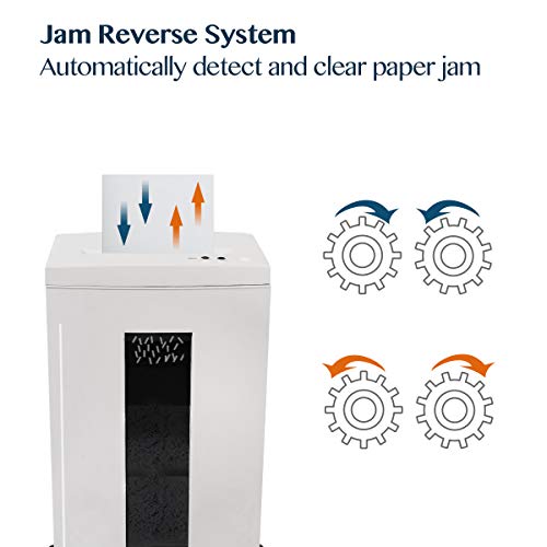 WOLVERINE SD9112 P5 Super Micro Cut Shredder, 10Sheet 60Min 6Gal 54dB White | P-5 Super Micro Cut | 2×12mm | 10-Sheet | 60Min | 54dB | 6Gal | Shreds CD+Cards | ETL Certified | 1-Year Warranty - size: 10-Sheet Level P5-White