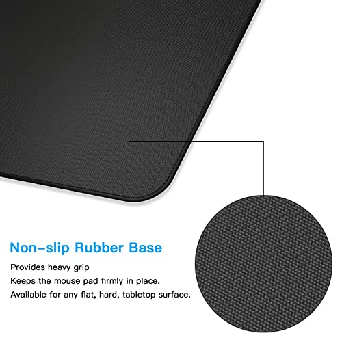 XXL Large Mouse Pad, Extended Mousepad, 36"x12" Non-Slip Rubber Big Mouse Pad XXL Large Mouse Pad, Stitched Edges with Carrying Bag - color: Black, size: 12" x 36"