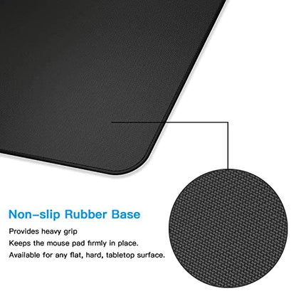 XXL Large Mouse Pad, Extended Mousepad, 36"x12" Non-Slip Rubber Big Mouse Pad XXL Large Mouse Pad, Stitched Edges with Carrying Bag - color: Black, size: 12" x 36"