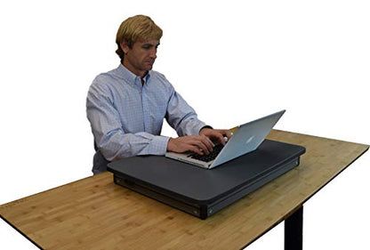 Uncaged Ergonomics Small Standing Desk Converter & Desk Riser (2 Pack) - color: 2 Pack | BLACK