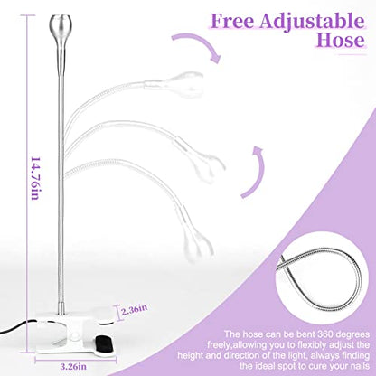 Saviland Mini Nail LED Lamp – Flexible Rotatable USB Quickly Nail Dryer Gel Lamp for Nails with Securing Clip Led Light for Nails for Curing Gel Polish U V Nail Gels Manicure DIY | Securing clip design, USB powered, Fast curing, Salon use, DIY manicure, G