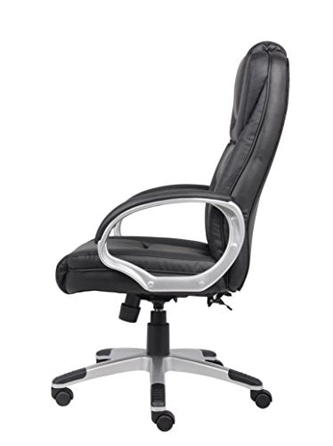 Boss Black No Tools Required Executive Leather Chair