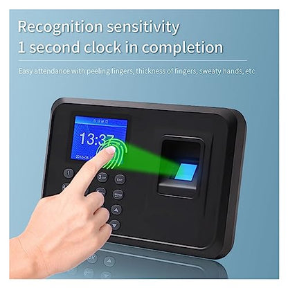 Fingerprint Attendance System Biometric Clock in Machine Employee Keypad Electric Time Recorder USB Data Management Device