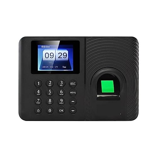 Time Clocks Biometric Fingerprint Time Attendance System Clock Recorder Employee Recognition Recording Device Electronic Machine,