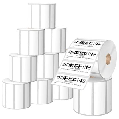 3 x 1 Inch Direct Thermal Labels, 12 Rolls, 15,600 Labels | Compatible with Zebra, Rollo and Other Desktop Direct Thermal Printers, Permanent Adhesive, Easy-Tear Perforations - size: 3" x 1"